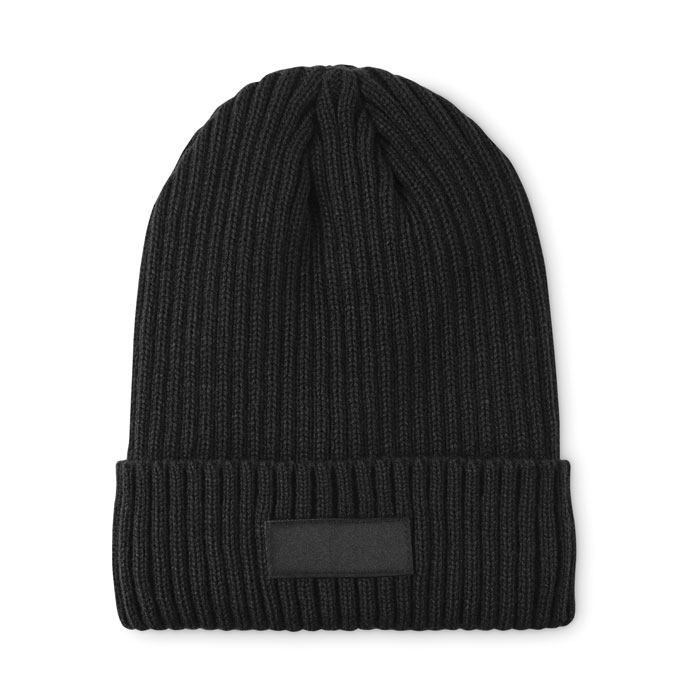 Bonnet tricoté promotionnel avec revers Anvik Noir