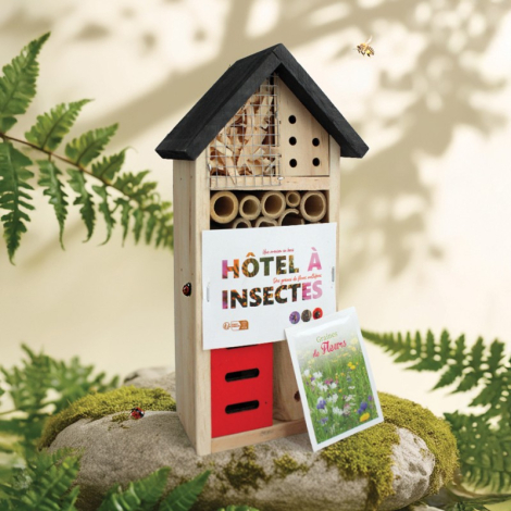 Petit hôtel à insectes publicitaire personnalisable
