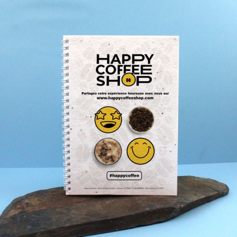 Carnet A5 personnalisable en papier graines 
