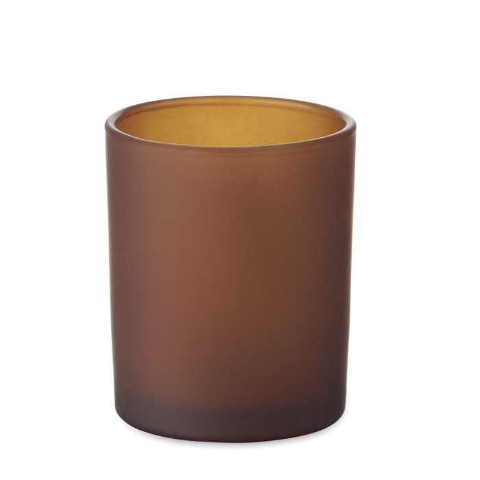 Bougie en cire végétale à personnaliser Kivas Wood Marron