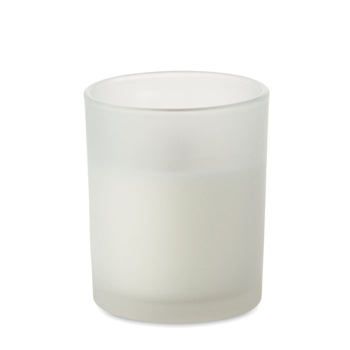 Bougie en cire végétale à personnaliser Kivas Wood Blanc