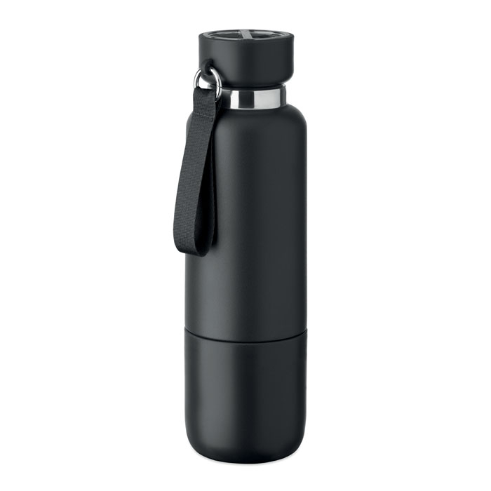 Bouteille isotherme 500 ml publicitaire Noeka Noir