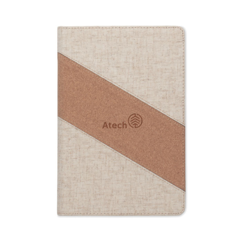 Carnet A5 avec chargeur 15W personnalisé Cortona