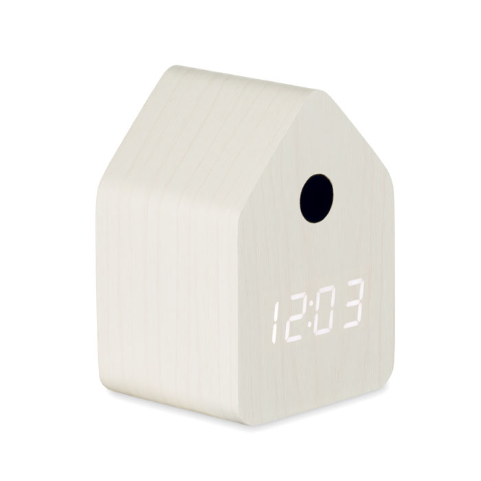 Réveil coucou en MDF personnalisable Cuckoo Blanc