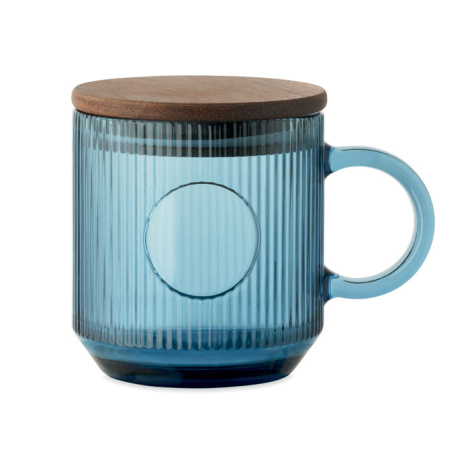 Mug en verre strié 300 ml à personnaliser Vitrio Mug