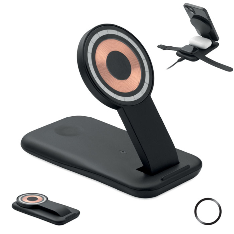 Chargeur sans fil 3 en 1 15W promotionnel Pendoless