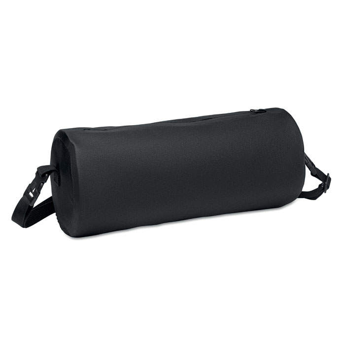 Sac de sport en 300D RPET à personnaliser Brenna Tube Noir