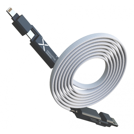 CÃ¢ble blanc plat magnÃ©tique 60W personnalisable
