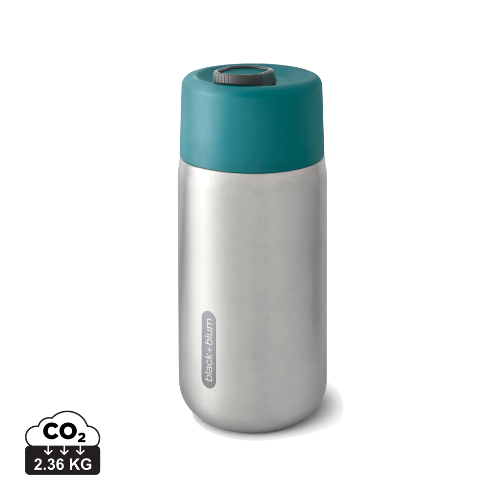 Mug de voyage publicitaire 340ml acier inox Black+Blum Turquoise