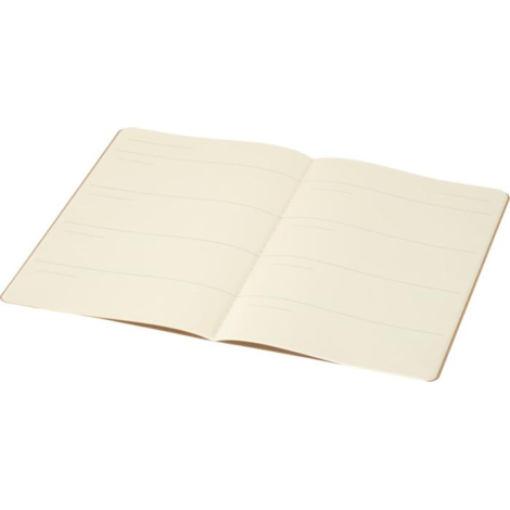 Organiseur A5 Slyk ouvert avec pages crème lignées horizontales.