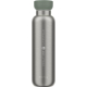 Bouteille Ellipse 500 ml finition inox brossé avec bouchon vert, vue de face, marquage visible au centre.