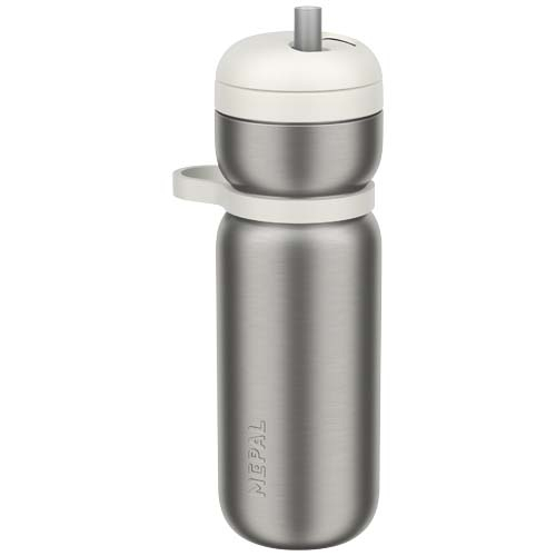 Bouteille de sport en acier à personnaliser 600 ml Twist Blanc
