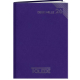 Agenda violet rigide vu de face, marquage visible en haut à droite et en bas de la couverture. Agenda violet rigide vu de face, marquage visible en haut à droite et en bas de la couverture.