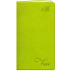 Agenda rigide vert clair en format vertical, marquage en relief en haut à droite et en bas de la couverture. Agenda rigide vert clair en format vertical, marquage en relief en haut à droite et en bas de la couverture.