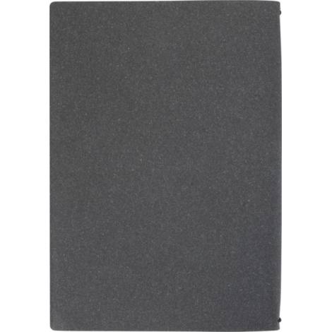 Carnet A5 noir présenté de dos avec couverture souple.