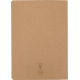 Cahier A5 kraft présenté de dos, coins arrondis, sans personnalisation visible.