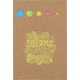 Bloc-notes autocollant kraft perforé de cinq cercles, présenté de face avec marquage visible au centre.