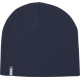 Bonnet bleu marine en maille présenté de face.
