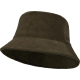 Chapeau bob en velours côtelé marron présenté de trois quarts.