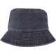 Chapeau bob en coton lavé gris présenté de face.