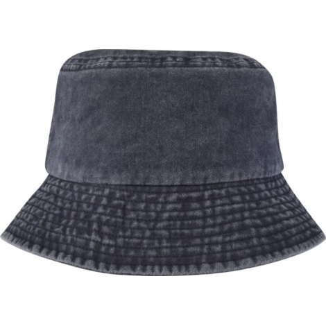Chapeau bob en coton lavé gris présenté de face.