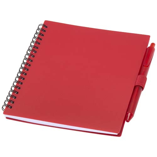 Ensemble carnet souple et stylo bille publicitaire Niove Rouge