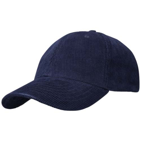Casquette 6 panneaux en velours côtelé personnalisée Hutton