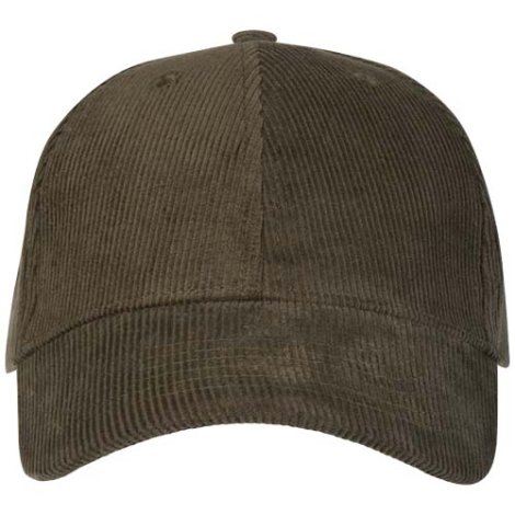 Casquette 6 panneaux en velours côtelé personnalisée Hutton