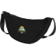 Sac banane noir en sherpa vu de face avec fermeture zippée et marquage visible sur la face avant.