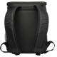 Vue arrière du sac noir montrant les bretelles rembourrées et le panneau dorsal, sans personnalisation.