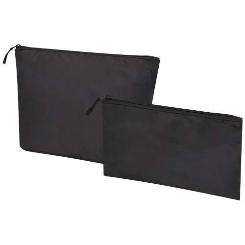 Set personnalisé de trousses de toilette recyclées GRS Swift Noir