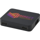 Hub USB noir rectangulaire à bords arrondis avec ports multiples et marquage visible sur la face supérieure.