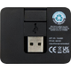 Vue arrière du hub montrant la prise USB et les mentions techniques imprimées, sans personnalisation visible.