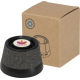 Enceinte sans fil conique avec base noire et textile gris chiné, marquage visible sur la partie supérieure.
