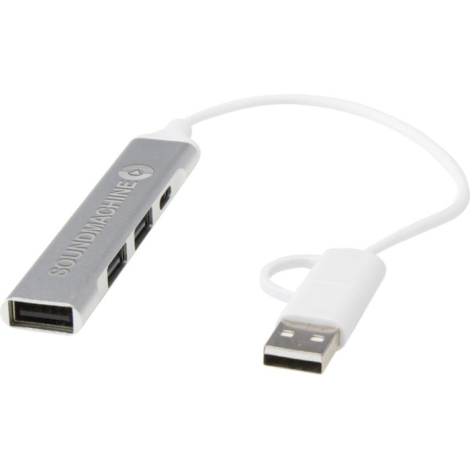 Hub USB 4 ports personnalisé en aluminium recyclé Alkaid