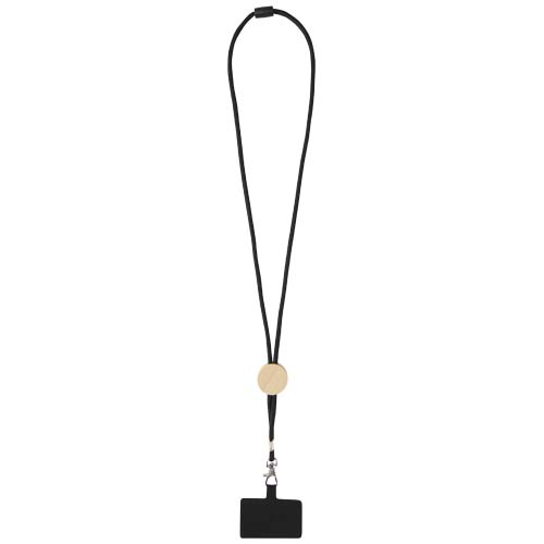 Tour de cou promotionnel pour smartphone détails bambou Adhab Noir