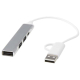 Hub USB 4 ports personnalisé en aluminium recyclé Alkaid
