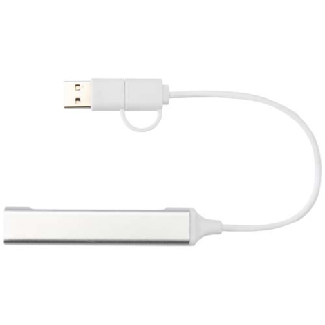 Hub USB 4 ports personnalisé en aluminium recyclé Alkaid
