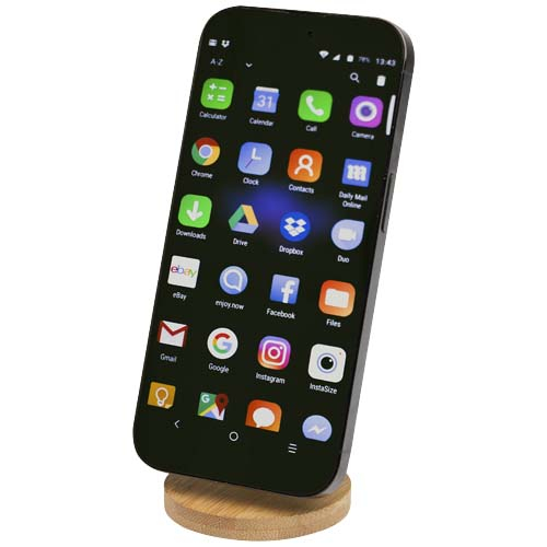 Support de téléphone personnalisable magnétique bambou Alcor Noir