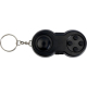 Porte-clés Fidgix noir vu de dessus, surface mate avec boutons tactiles, sans personnalisation visible.