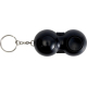 Porte-clés Fidgix noir vu de dos, surface bombée et lisse, aucun marquage apparent.