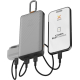 Batterie Xtorm Go2 en utilisation, connectée à plusieurs appareils via câbles USB, aucun marquage visible.