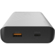 Batterie solaire Xtorm grise vue de face montrant les ports USB-A et USB-C, sans personnalisation visible.