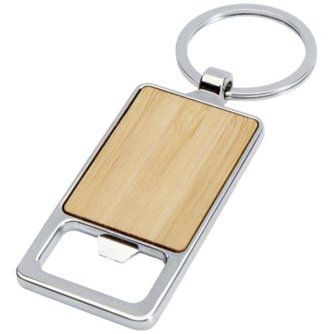 Porte-clés décapsuleur en bambou à personnaliser