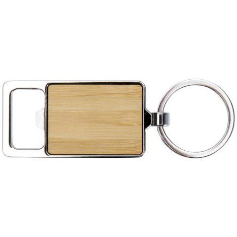 Porte-clés décapsuleur en bambou à personnaliser