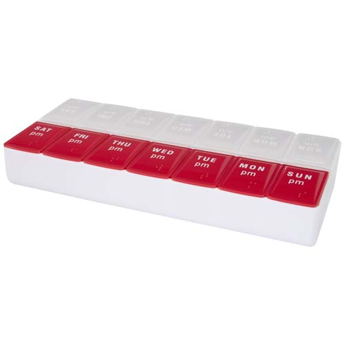 Pilulier semainier matin et soir personnalisable Cycle Rouge