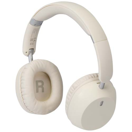 Casque audio promotionnel pliable recyclé Hoggar Blanc