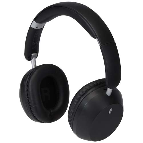 Casque audio promotionnel pliable recyclé Hoggar Noir