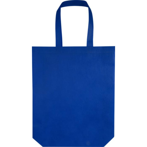 Sac cabas bleu à soufflets, présenté de face. Aucune personnalisation visible.