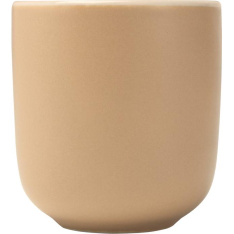 Tasse à expresso en céramique beige, vue de face. Aucune personnalisation visible. Tasse à expresso en céramique beige, vue de face. Aucune personnalisation visible.